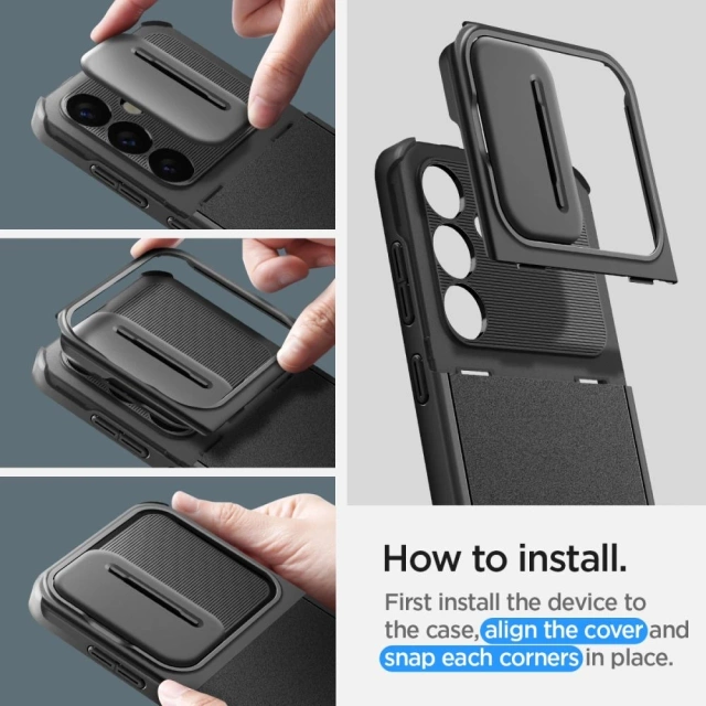 Etui Spigen Optik Armor для Samsung Galaxy S24 Black