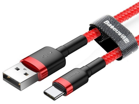 Kábel Baseus USB-C Typ C 2A 3m Červeno-čierny