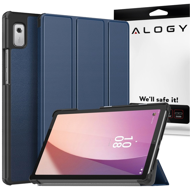 Puzdro na tablet Lenovo Tab M9 2023 9" TB310XU TB310FU Alogy Book Cover Case Case s ochranným tmavomodrým sklom