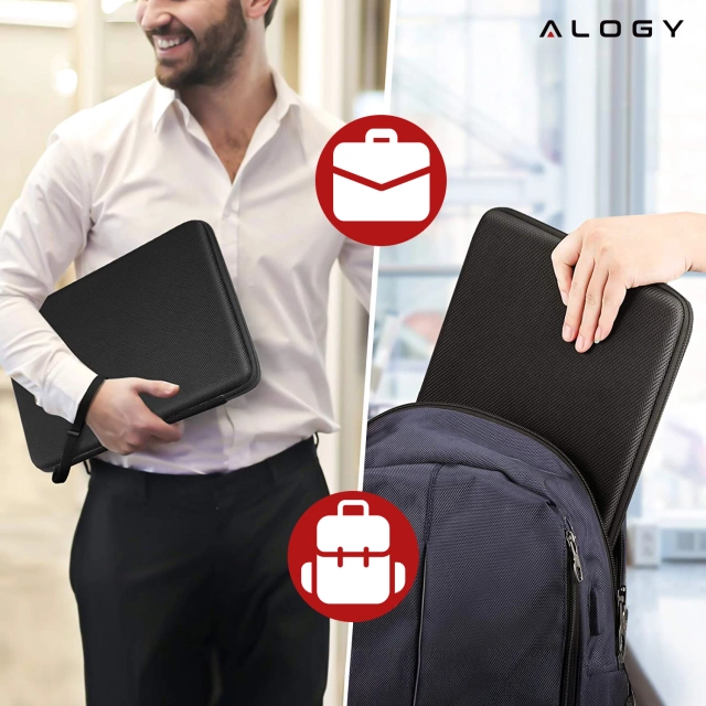 Ochranné puzdro na notebook, MacBook Air Pro 13,3" Alogy Hard Foam Bag pre 13-14" notebooky čierne