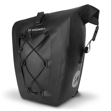 Wozinsky waterproof bicycle pannier bag 25l black (WBB24BK)