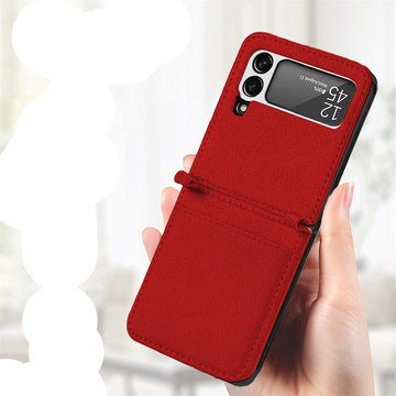 Flipové puzdro z alogickej kože pre Samsung Galaxy Z Flip 3 5G Red