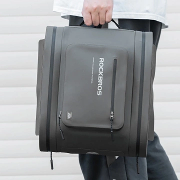 Sakwa Rowerowa Rockbros 14l Wodoodporna na Bagażnik TPU Szara