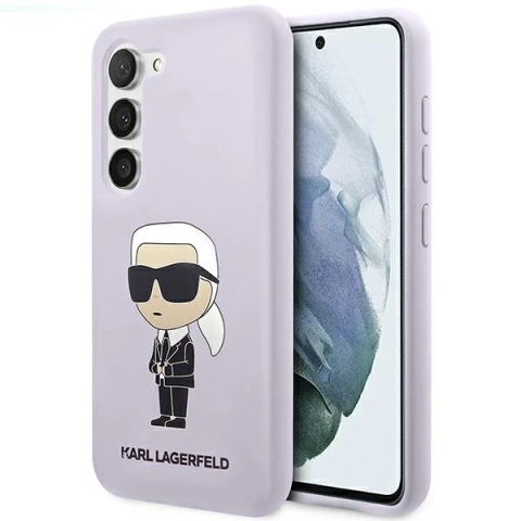 Etui Karl Lagerfeld KLHCS23MSNIKBCU do pevného pouzdra Samsung Galaxy S23 Plus S916 silikonový Ikonik