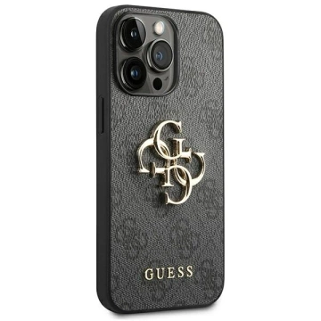 Etui Guess GUHCP14L4GMGGR für Apple iPhone 14 Pro 6,1" szary/grey hardcase 4G Big Metal Logo