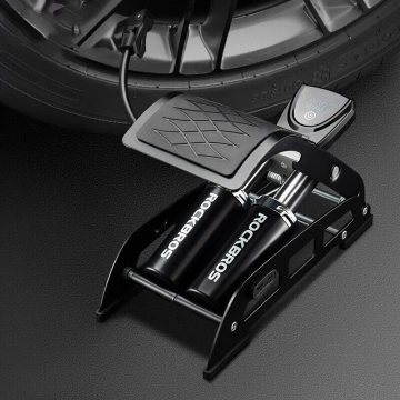 Rockbros 42430001001 foot pump with display - black