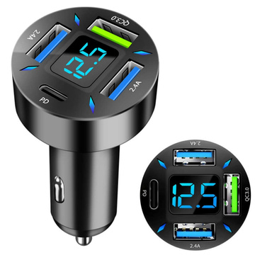 Alogy Autoladegerät 66W 3x USB 1x USB-C Typ C Schnellladung QC 3.0 PD