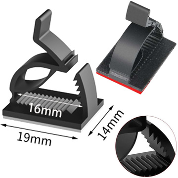 Samolepiace spony x100 stolový organizér káblov organizéry káblov šnúry pre stolný stôl 3M Alogy páska [100ks]