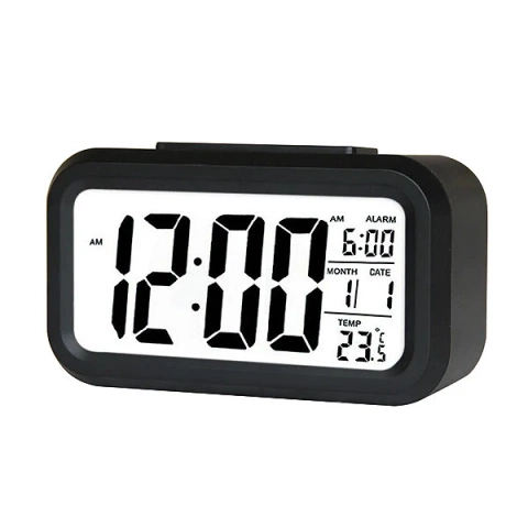 Budík Trusty Velký LCD Černý ZG21