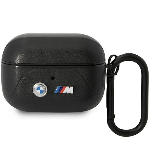 BMW BMAP22PVTK case for AirPods Pro cover black/black Leather Curved Line