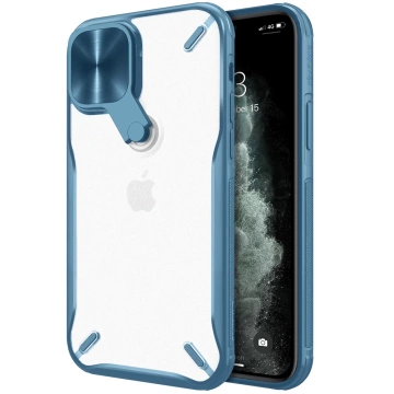 Nillkin Cyclops Case durable case with camera cover and foldable stand for iPhone 13 Pro Max blue