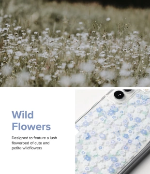 Чохол Ringke Fusion Design Armor Case Cover with Gel Frame для Samsung Galaxy S22 (S22 Plus) прозорий (квітковий) (F593R31)