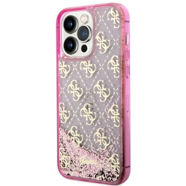 Etui Guess GUHCP14LLC4PSGP для iPhone 14 Pro 6.1" Hardcase Liquid Glitter 4G Transculent