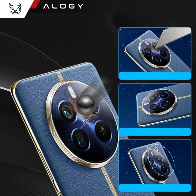 2x Szkło hartowane na obiektyw aparat do Realme 12 PRO / Realme 12 PRO+ PLUS 5G Alogy przezroczyste