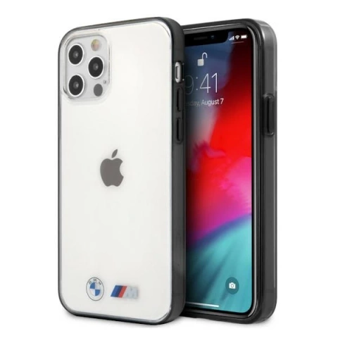 Etui na telefon BMW BMHCP12LMBTOK do Apple iPhone 12 Pro Max 6,7" transparent hardcase Sandblast