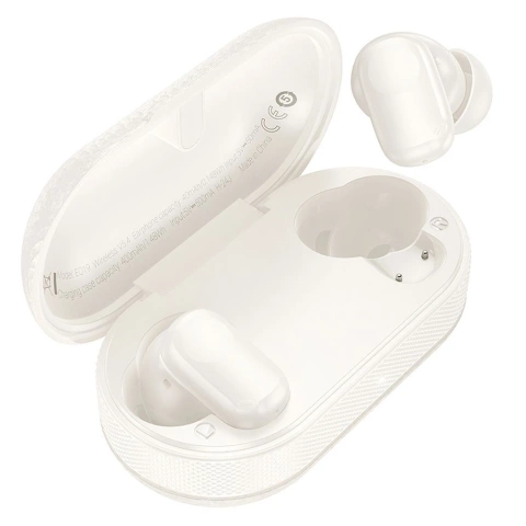 Słuchawki bezprzewodowe Bluetooth HOCO TWS EQ19 Etui ładujące Białe