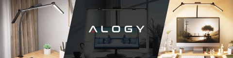 Stolová lampa Alogy DeskPro™ LED so skladacím dizajnom, nastaviteľným jasom a plne spektrálnym svetlom, s držiakom na stôl a ochranou očí.