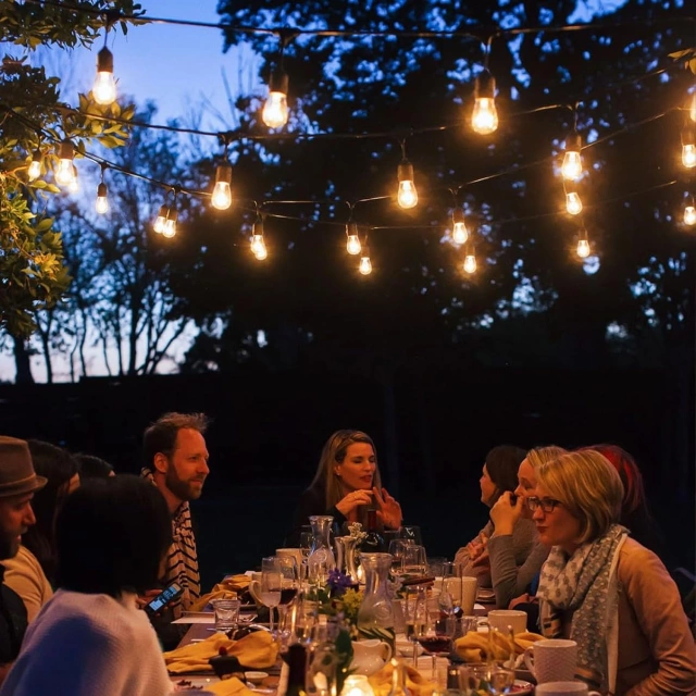 Záhradné girlandové svietidlo 10 LED Balkónové svietidlá do záhrady Vodotesné žiarovky IP44 24V