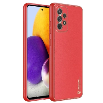 Elegantní kryt pouzdra Dux Ducis Yolo z ekologické kůže pro Samsung Galaxy A72 4G červený