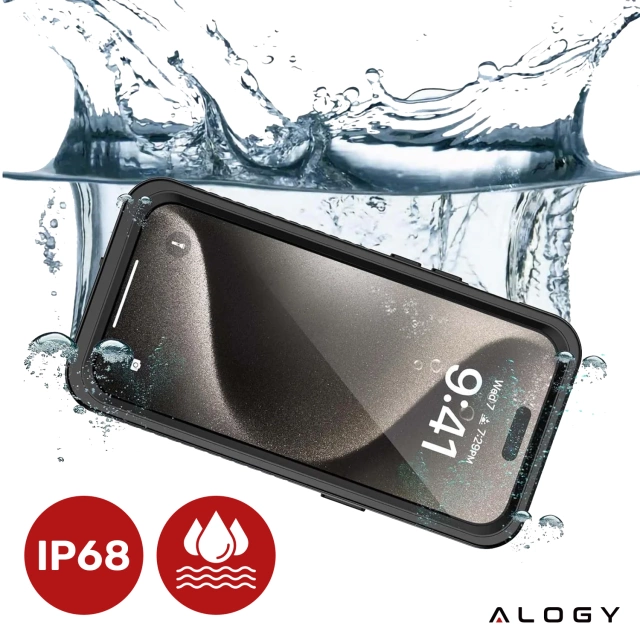 Чохол для Apple iPhone 15 Pro Armored 360 case for Mag Safe waterproof Armor IP68 Alogy black