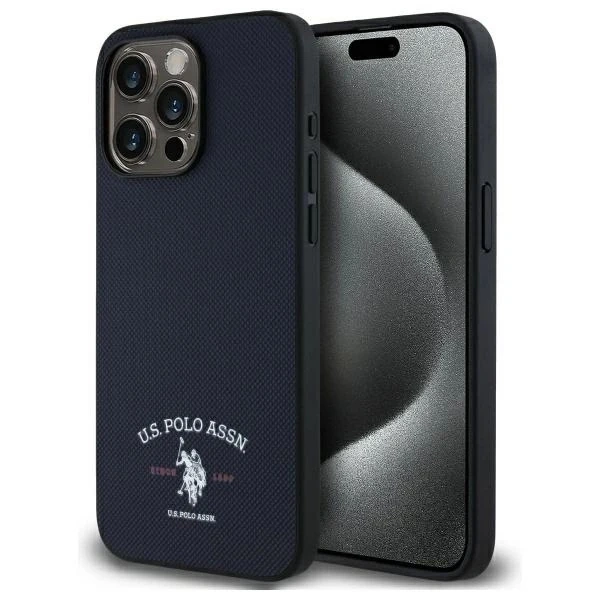 Etui do iPhone 15 Pro Max US Polo Printed DH Logo Granatowe