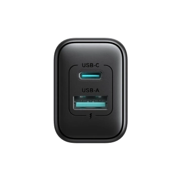Мережевий зарядний пристрій Joyroom USB-C / USB-A 25 Вт SFC / PPS / PD - чорний