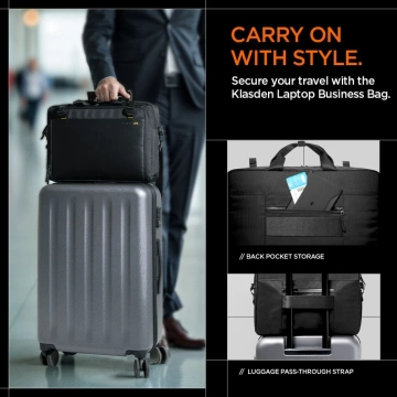 Torba Spigen KD300 Klasden Laptop 16" Czarna z paskiem