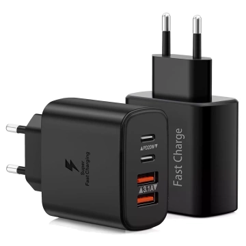 HUB splitter Alogy Adaptér pro počítačový notebook s USB-C na 3x USB-A 2.0 1x USB-A 3.0 šedý