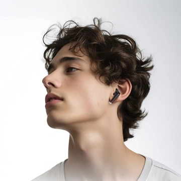 Bezdrôtové Bluetooth slúchadlá HOCO TWS EW61, fialové, s nabíjacím puzdrom