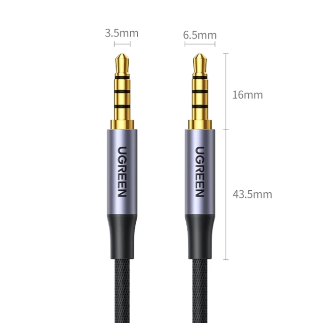 Cable UGREEN cable AUX mini jack 3.5mm - mini jack 3.5mm 2m black (AV183)