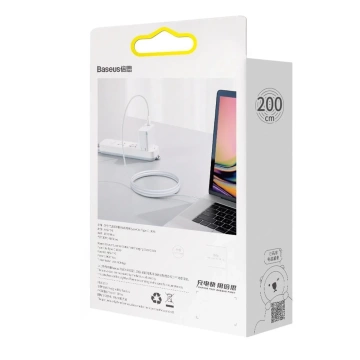 Baseus Superior kabel USB Type C - USB Type C kabel rychlé nabíjení Quick Charge / Power Delivery / FCP 100W 5A 20V 2m bílá (CATYS-C02)