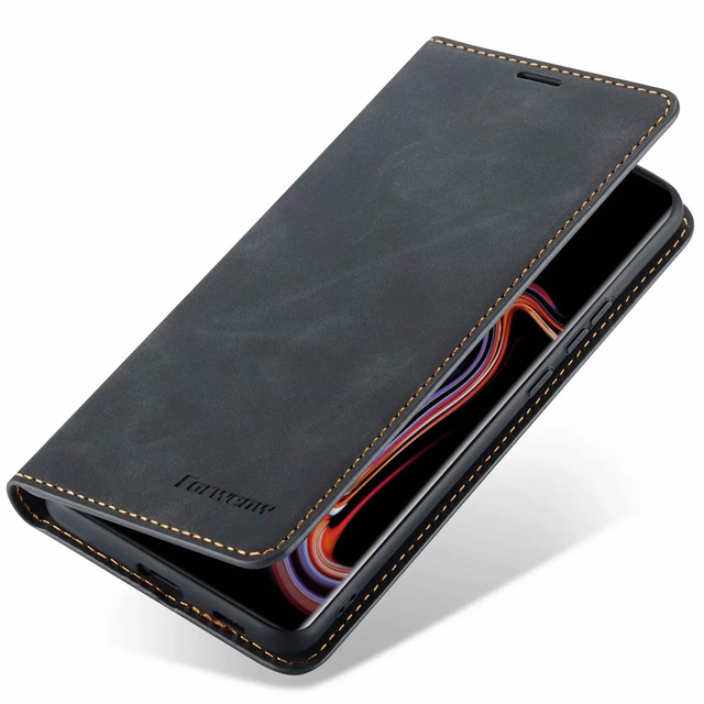 Čierne flipové puzdro Alogy Leather Samsung Galaxy S22 Plus