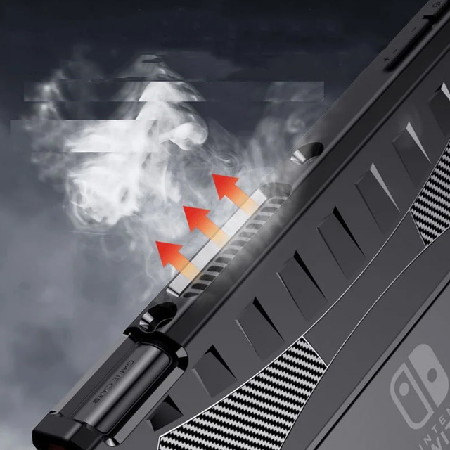 Etui do Nintendo Switch OLED obudowa case pokrowiec grip wzmocniony Alogy Czarne + Szkło