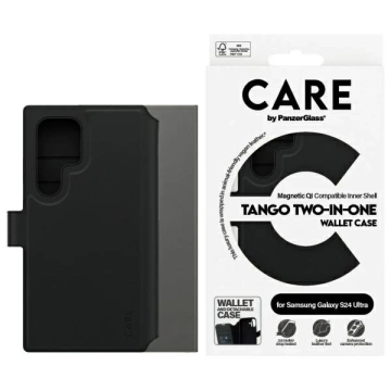Case for Samsung Galaxy S24 Ultra CARE by PanzerGlass Feature Tango Wallet 2in1 Black