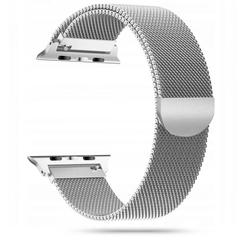 Tech-protect milaneseband apple watch 4 / 5 / 6 / 7 / 8 / se / ultra (42 / 44 / 45 / 49 mm) stříbrné
