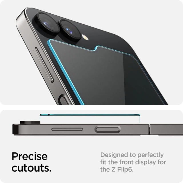 Tvrzené sklo Spigen Glas.tR "Ez Fit" po 2 kusech pro Samsung Galaxy Z Flip 6 Clear