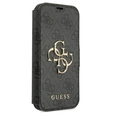 Etui Guess GUBKP13L4GMGGR für Apple iPhone 13 Pro / 13 6,1" Szary/Grey Book 4G Big Metal Logo