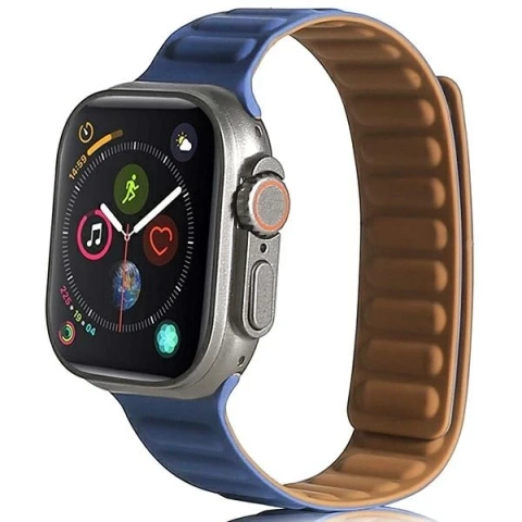 Beline pasek Apple Watch Magnetic 42/44/45/49 mm černé /modré