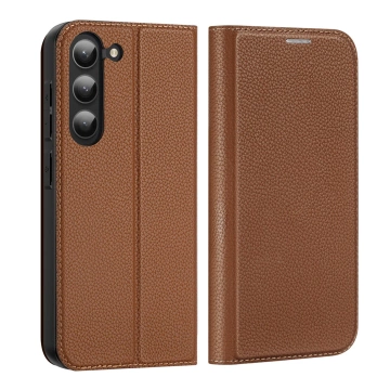 Dux Ducis Skin X2 protective case for Samsung Galaxy S23 flip case wallet stand brown