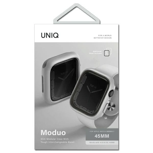 Ochranné pouzdro UNIQ Moduo pro Apple Watch Series 4/5/6/7/8/SE 44/45 mm křídově šedá/křídově šedá