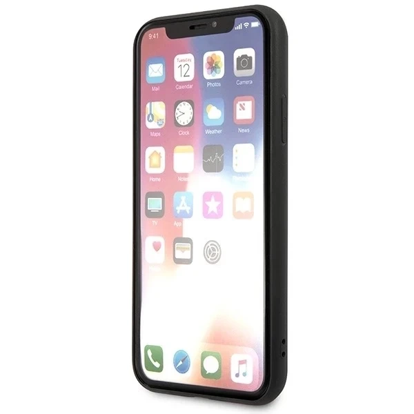 Etui Karl Lagerfeld KLHCPXSAKICKCBK do Apple iPhone X/XS pevné pouzdro Saffiano Karl
