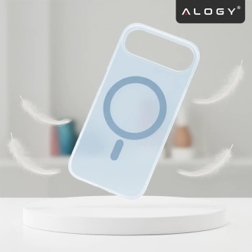 Puzdro Apple iPhone 17 Air – matný kryt MagSafe s ochranou šošovky, tenký a odolný voči poškriabaniu, perfektne sedí – Alogy Skinny MatteCase™ nebesky modrá