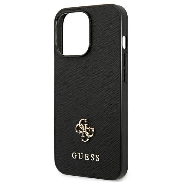 Etui Guess GUHCP13LPS4MK pro iPhone 13 Pro / 13 6,1" pevný obal Saffiano 4G malé kovové logo