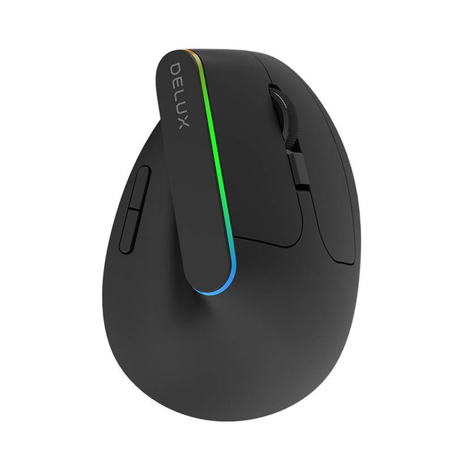 Kabellose vertikale Maus Delux M618DB BT / 2.4G 4000DPI RGB