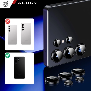 Sklo pro Samsung Galaxy S24 Ultra kryt objektivu fotoaparátu Objektiv fotoaparátu Alogy Lens Protector PRO Ochranný kryt
