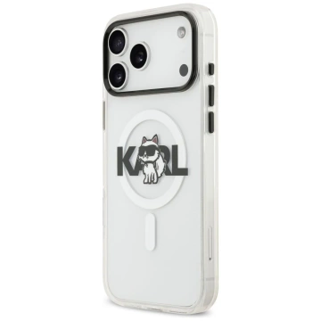 Etui Ochronne do iPhone 17 Pro Karl Lagerfeld IML Choupette Sketch MagSafe Transparentne