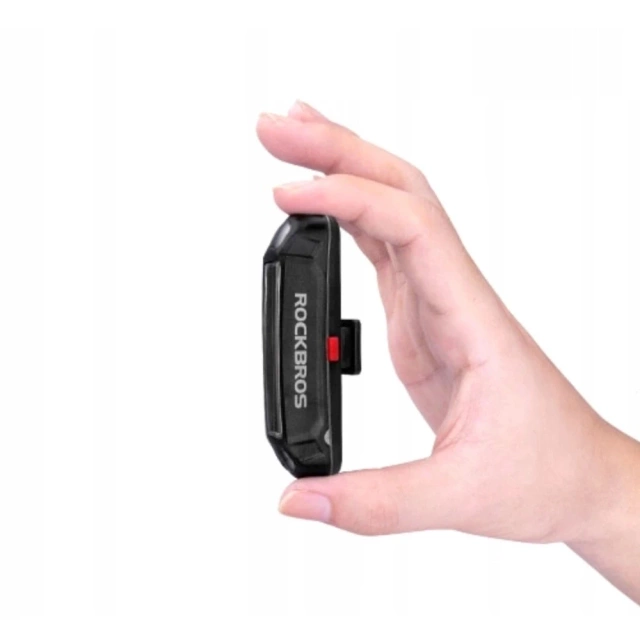 Задній велосипедний ліхтар Rockbros A54BK, кабель micro USB - USB-A - чорний