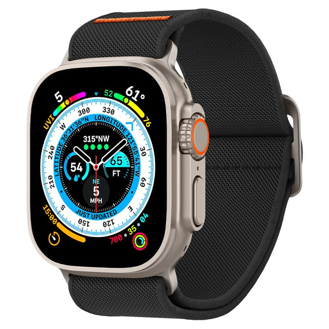 Pasek Spigen Fit Lite Ultra до Apple Watch 4 / 5 / 6 / 7 / 8 / se / ultra (42 / 44 / 45 / 49 мм) Чорний