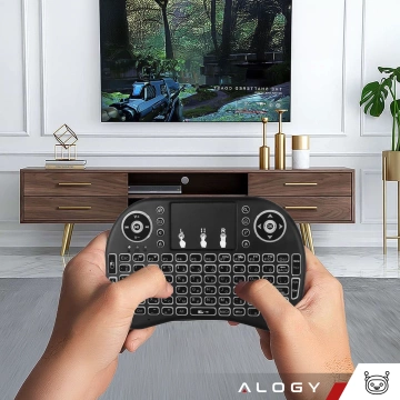 Bezdrátová mini klávesnice Alogy se 3 barvami touchpadu