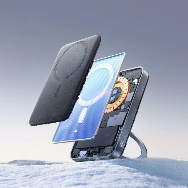 Зовнішній акумулятор Joyroom JR-PBM12 10000 мАг 22,5 Вт Qi2 MagSafe 360° – чорний